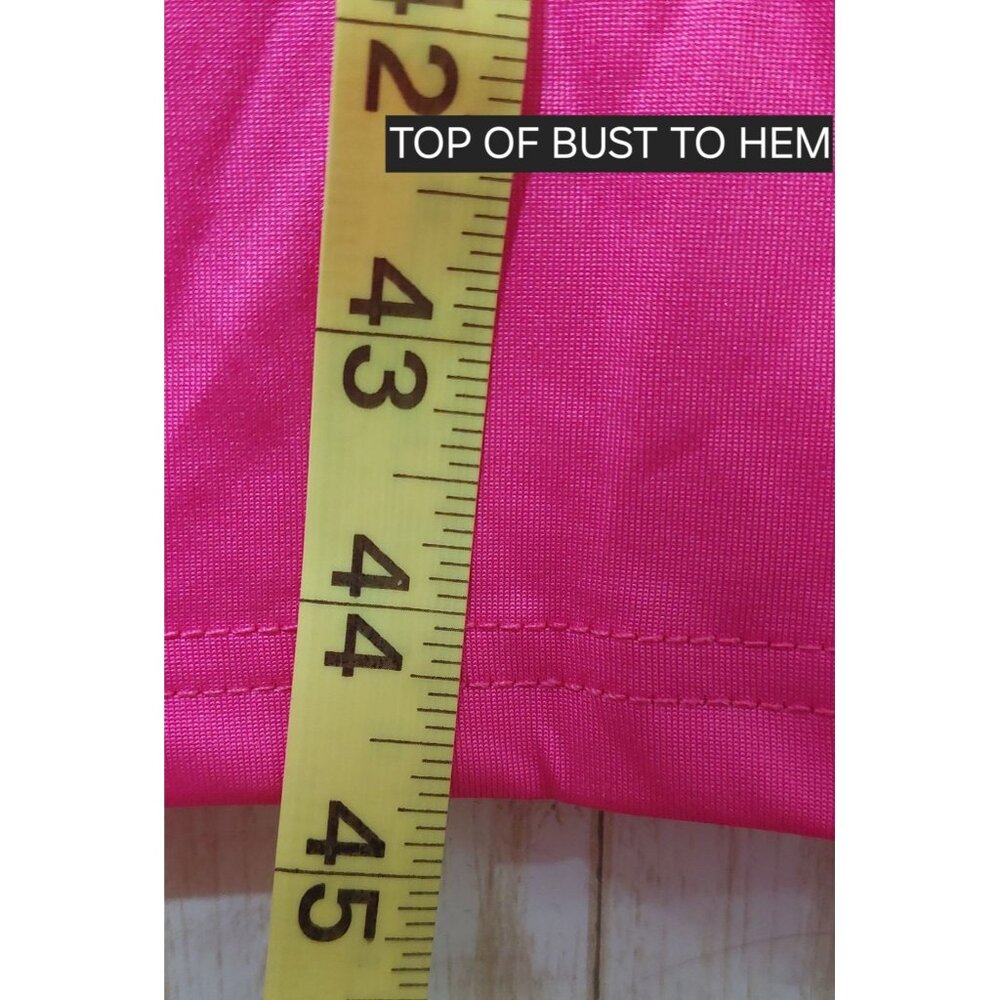 NWT Micas Hot Pink Spaghetti Strap Midi Dress With Bustier Detail Size Small - Picture 5 of 8